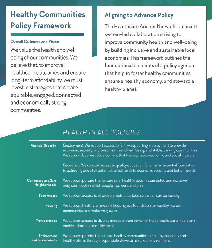 Healthy Communities Policy Framework