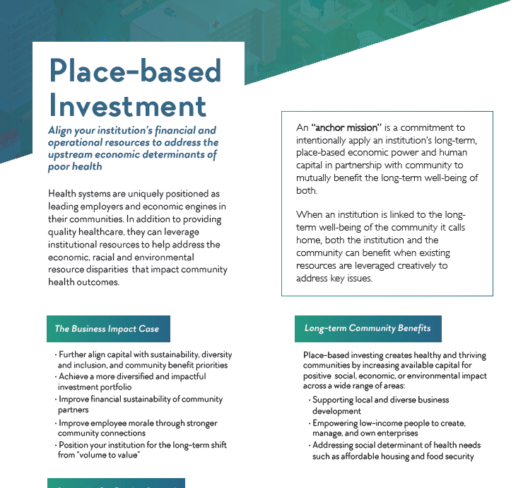 Place-based Investment Overview
