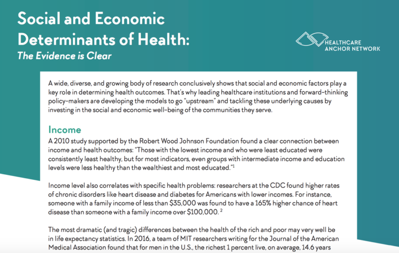 Social And Economic Determinants Of Health: The Evidence Is Clear